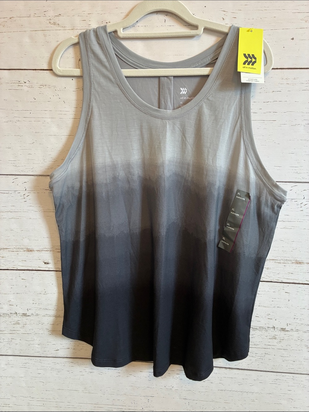 all in motion Gray Ombre Athletic Workout Tank Top, size XL, NWT